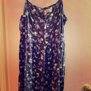 Life Is Good Florals on Dusty Navy Sun Dress